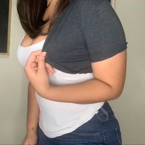 Very Cropped Grey Cardigan